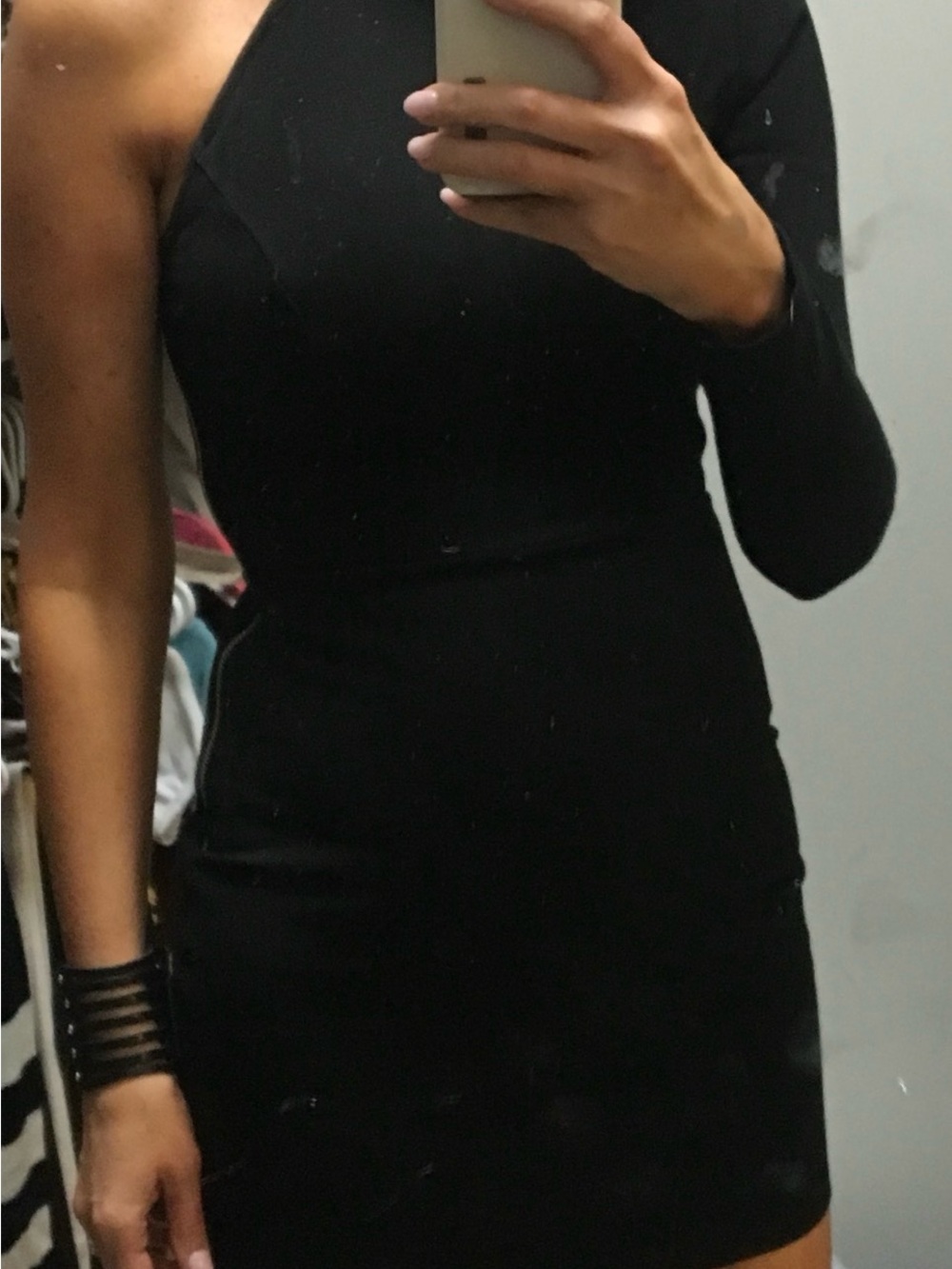NBD One-Shoulder Black Bodycon Mini Dress